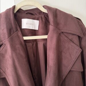 MESHKI Marc Faux Suede Coat - Brown